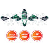 Graphic Kit Decals Fairing Sticker Custom Number For Razor MX500 MX650 - C010 Green Jewel-Toned Terrain - MC Motoparts