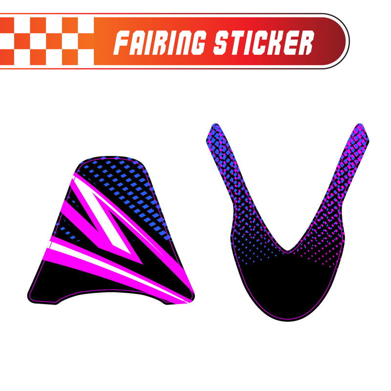 Graphic Kit Decals Fairing Sticker Custom Number For Razor MX500 MX650 - C011 Neon Prism - MC Motoparts