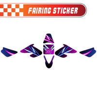 Graphic Kit Decals Fairing Sticker Custom Number For Razor MX500 MX650 - C011 Neon Prism - MC Motoparts