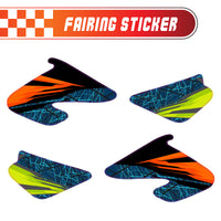 Graphic Kit Decals Fairing Sticker Custom Number For Razor MX500 MX650 - C012 Neon Prism Burst - MC Motoparts