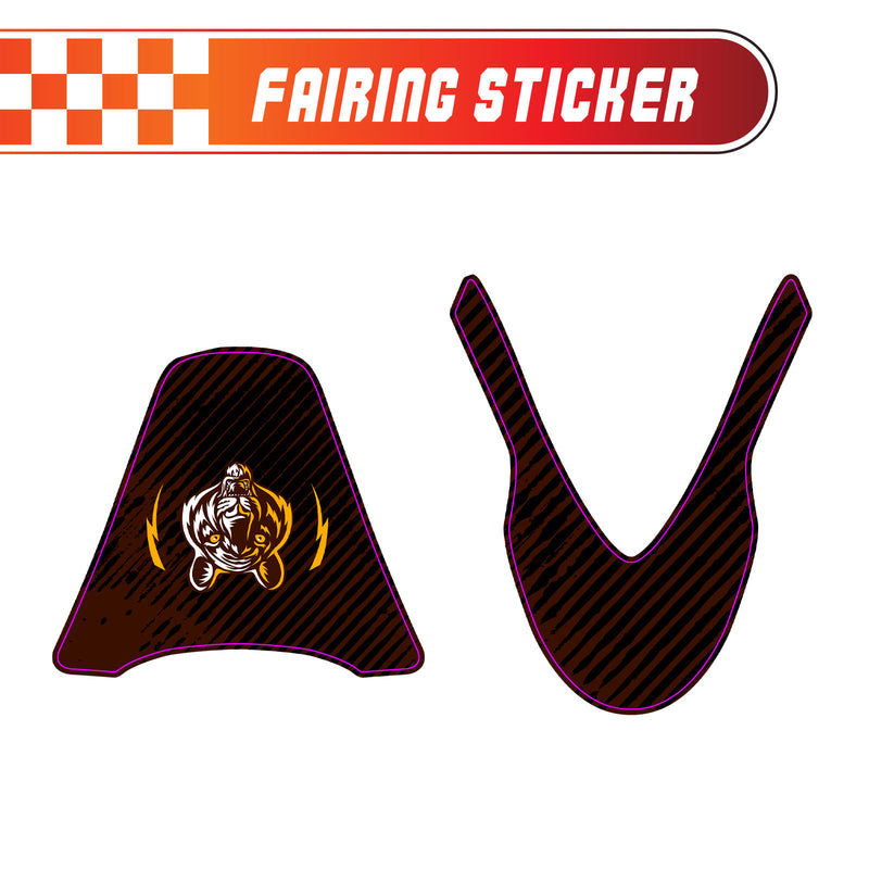 Graphic Kit Decals Fairing Sticker Custom Number For Razor MX500 MX650 - C013 Tiger - MC Motoparts