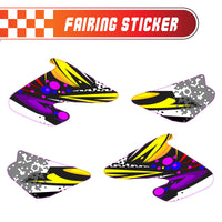 Graphic Kit Decals Fairing Sticker Custom Number For Razor MX500 MX650 - C014 Retro Hex Fusion - MC Motoparts