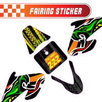 Graphic Kit Decals Fairing Sticker Custom Number For Razor MX500 MX650 - L002 Neon Serpent Skin - MC Motoparts