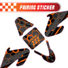 Graphic Kit Decals Fairing Sticker Custom Number For Razor MX500 MX650 - L003 Orange Hexagon - MC Motoparts
