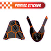 Graphic Kit Decals Fairing Sticker Custom Number For Razor MX500 MX650 - L003 Orange Hexagon - MC Motoparts