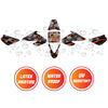 Graphic Kit Decals Fairing Sticker Custom Number For Razor MX500 MX650 - L003 Orange Hexagon - MC Motoparts