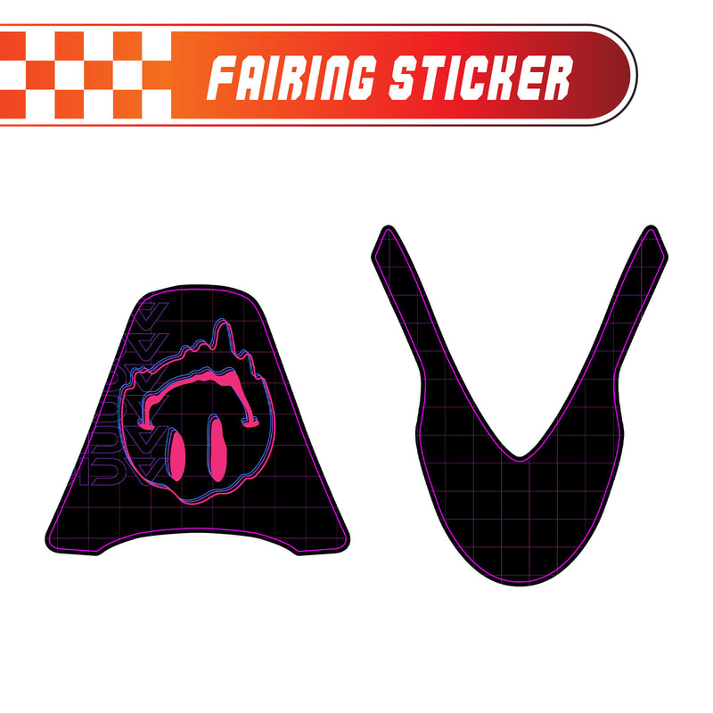 Graphic Kit Decals Fairing Sticker Custom Number For Razor MX500 MX650 - L004 Dissolve Smiley Face - MC Motoparts