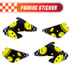Graphic Kit Decals Fairing Sticker Custom Number For Razor MX500 MX650 - L005 3D Laughing Face - MC Motoparts