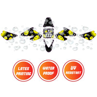 Graphic Kit Decals Fairing Sticker Custom Number For Razor MX500 MX650 - L005 3D Laughing Face - MC Motoparts