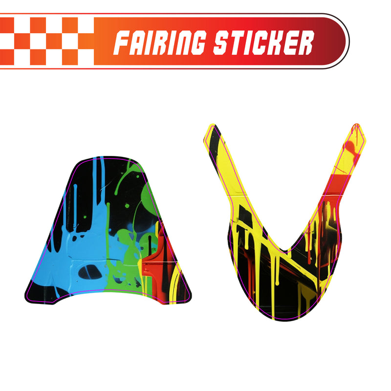 Graphic Kit Decals Fairing Sticker Custom Number For Razor MX500 MX650 - L006 Street Graffiti - MC Motoparts