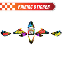Graphic Kit Decals Fairing Sticker Custom Number For Razor MX500 MX650 - L006 Street Graffiti - MC Motoparts
