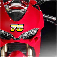 Custom Racing Number Stickers (G001 Gradient Style) – 3-Pack Personalized Dirt Bike & Motorcycle Decals