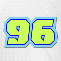 Custom Racing Number Stickers (G002 Style) – 3-Pack Personalized Dirt Bike & Motorcycle Decals