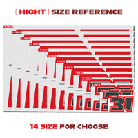 Custom Racing Number Stickers (G003 White Outline Style) – 3-Pack Personalized Dirt Bike & Motorcycle Decals