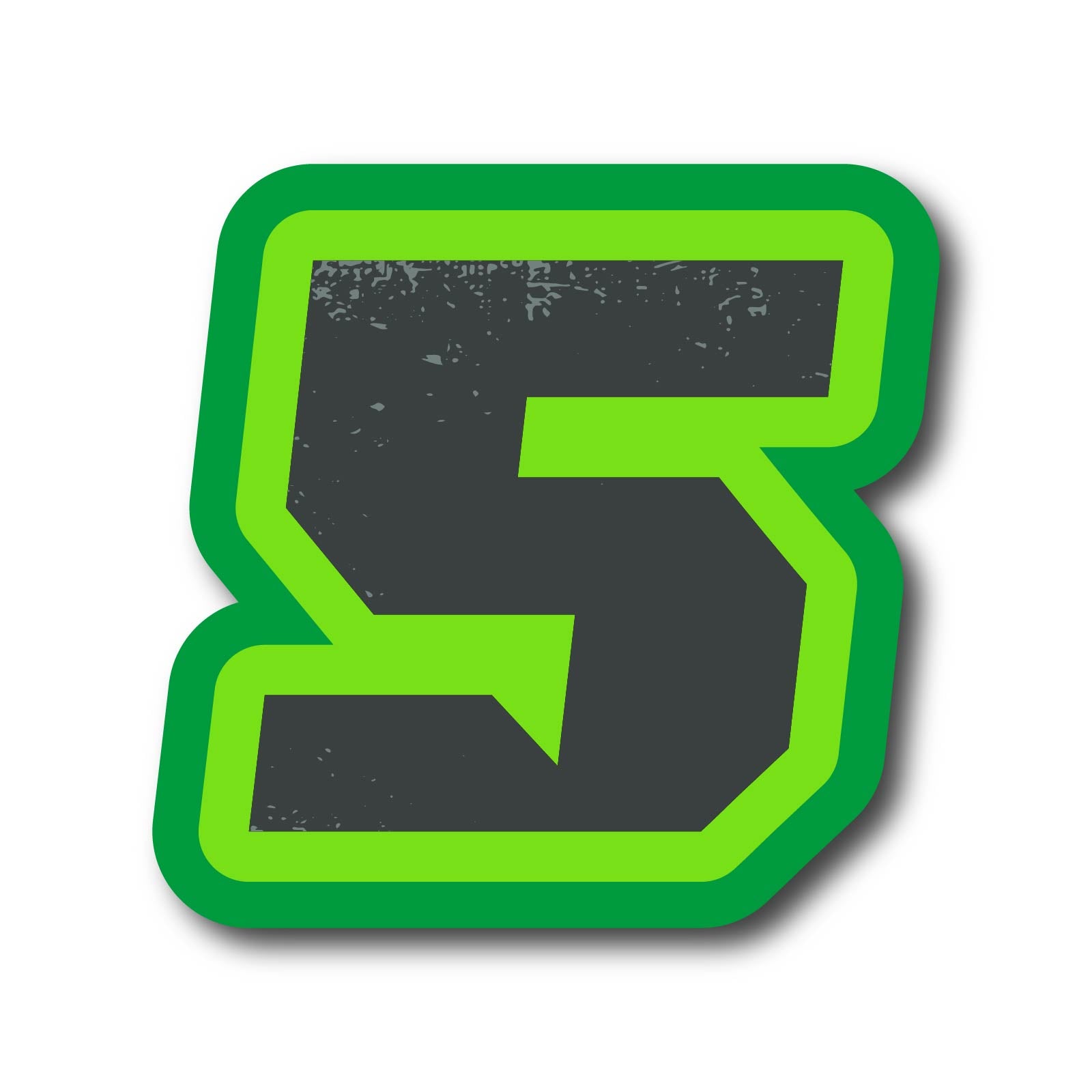 Three vintage American racing style number stickers on a white background, customized decals for dirt bikes and motorcycles.