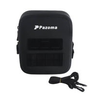 Pazoma waterproof motorcycle handlebar bag with tactical design for Harley Softail, Dyna, and Sportster models, mounted on handlebars.