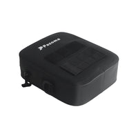 Pazoma waterproof motorcycle handlebar bag with tactical design, fits Harley Softail, Dyna, and Sportster models for secure storage.