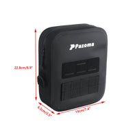 Pazoma waterproof motorcycle handlebar bag with tactical design for Harley Softail, Dyna, and Sportster models.