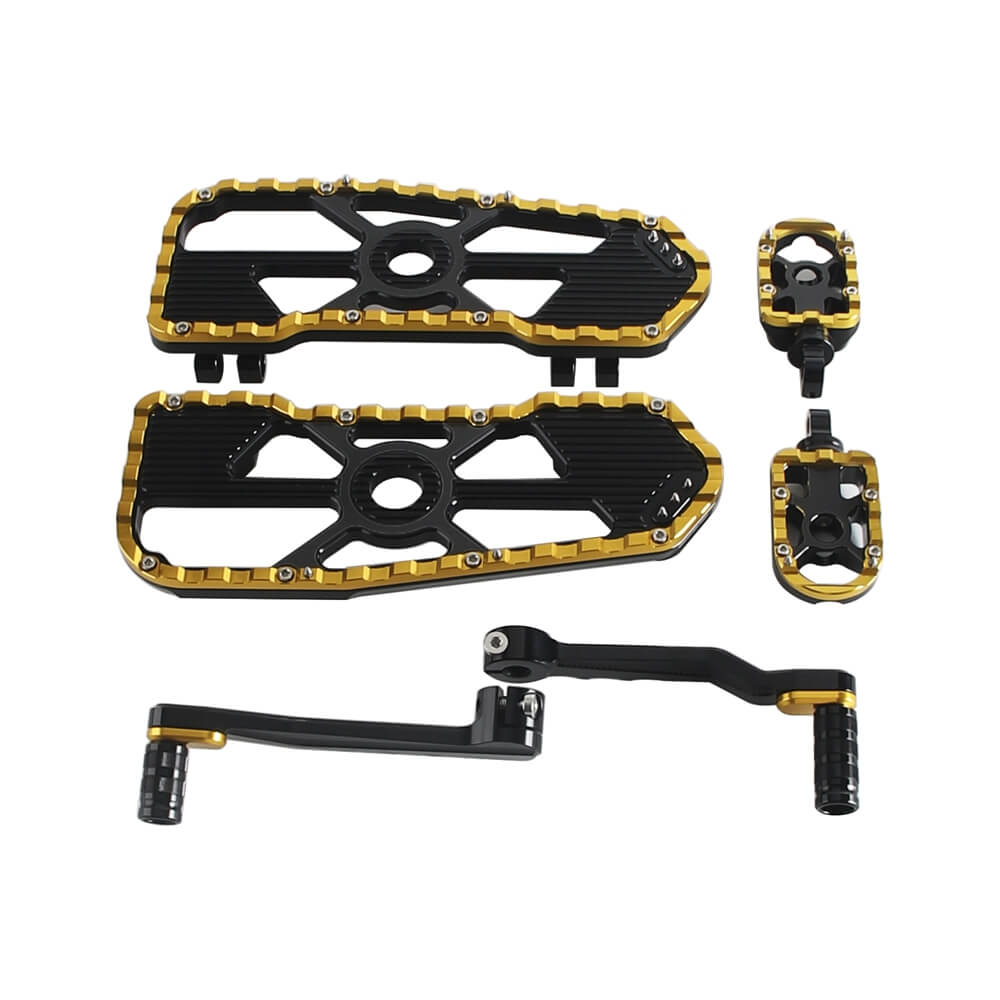 CNC aluminum MX floorboards and shift brake levers kit for Harley Touring Street Road Glide FLHX FLTR 2014-2026, Pazoma.