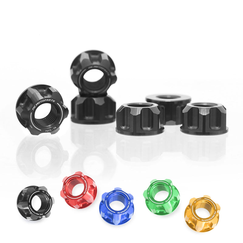 Fit Kawasaki Z1000 Z400 Versys 300X 650 SPOKE6 Billet M10 Rear Sprocket Nuts - MC Motoparts