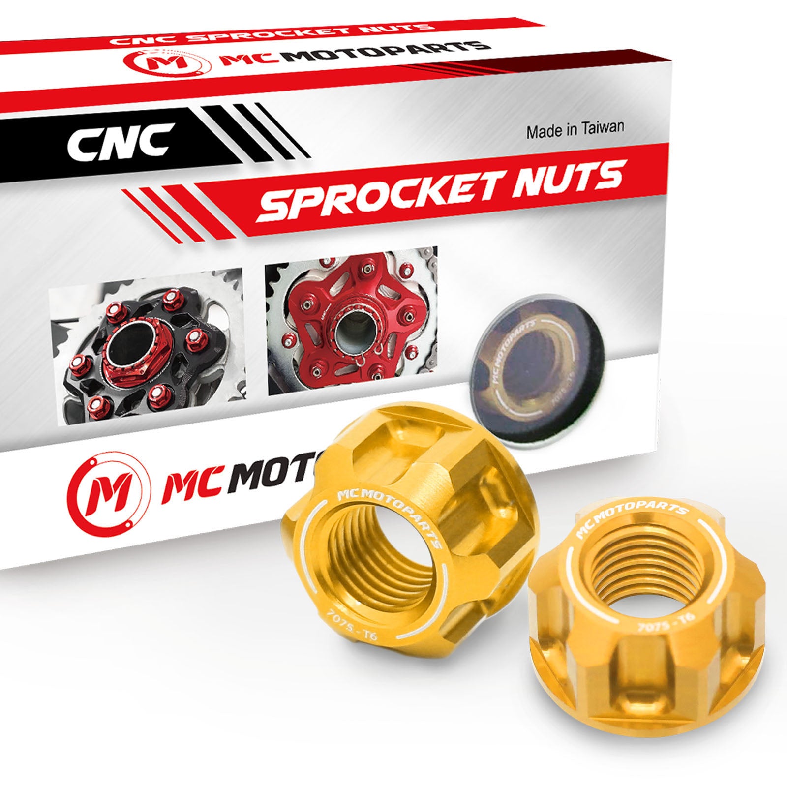 Fit Ducati Scrambler 800 Supersprot SPOKE6 Billet M10 Rear Sprocket Nuts - MC Motoparts