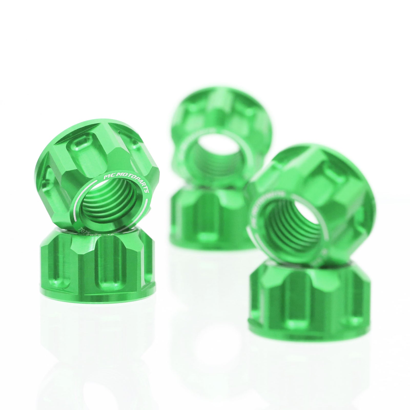 Fit Kawasaki Ninja 1000 300 400 650R SPOKE6 Billet M10 Rear Sprocket Nuts - MC Motoparts
