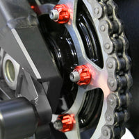 Fit Kawasaki Ninja 7 Hybrid H2 500 ZX-4R SPOKE6 Billet M10 Rear Sprocket Nuts - MC Motoparts