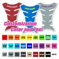 Custom Motorcycle Gas Tank Pad Protector Anti-Slip Fish Bone Shield - Upload Your Photo Image to create your unique TANK PAD - MC Motoparts