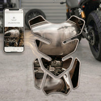 Custom Motorcycle Gas Tank Pad Protector Anti-Slip Fish Bone Shield - Upload Your Photo Image to create your unique TANK PAD