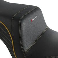 Harley Touring LS 2-up gel pad seat by Pazoma for 2008-2025 Road Glide, Street Glide, and Road King motorcycles.