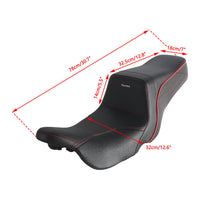 Harley Touring LS 2-up gel pad seat by Pazoma for 2008-2025 Road Glide Street Glide Road King, showing cushioned seat padding.