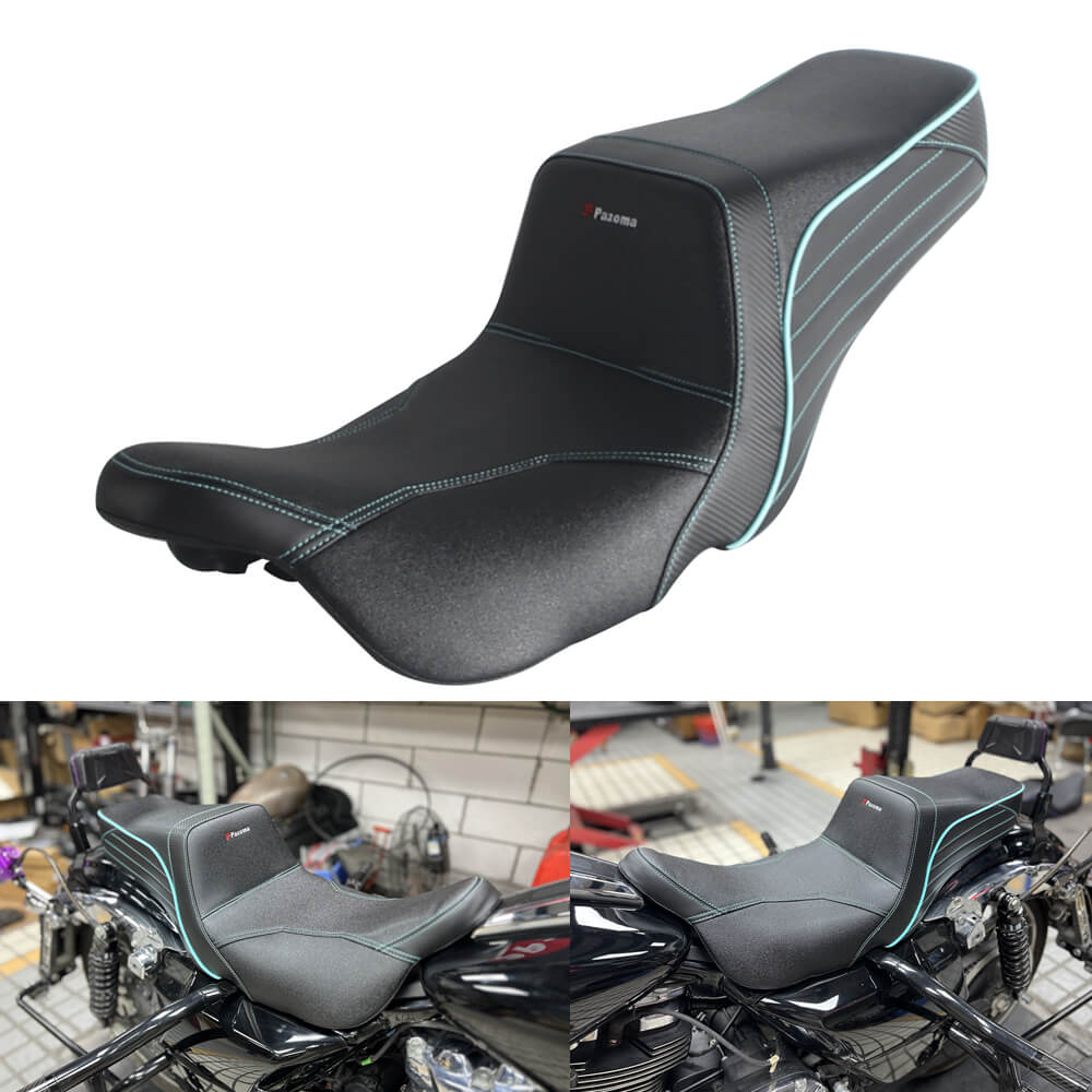Harley Touring LS 2-up gel pad seat by Pazoma for 2008-2025 Road Glide Street Glide Road King motorcycles.