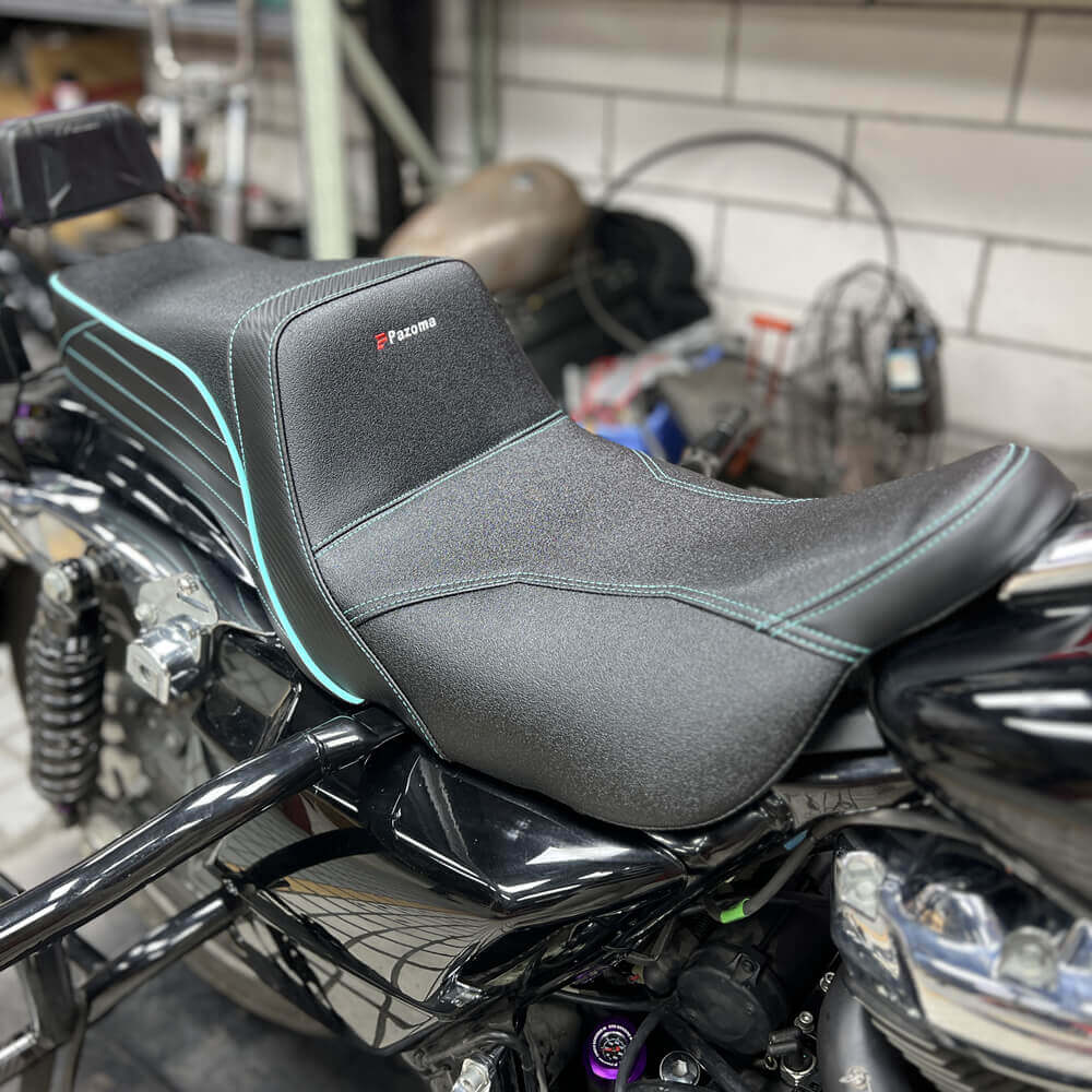 Harley Touring LS Step 2-up gel pad seat by Pazoma, designed for 2008-2025 Harley FL Road Glide, Street Glide, and Road King.