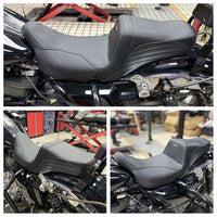 Harley Touring Pazoma LS 2-Up Gel Pad Seat for 2008-2025 Road Glide, Street Glide, and Road King motorcycles, close-up view.