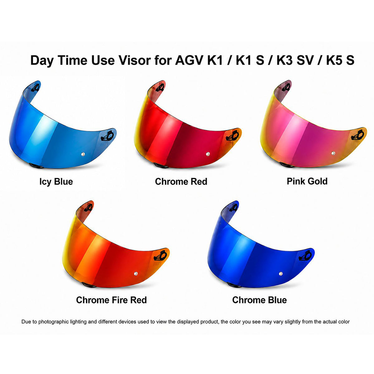 For AGV K1/S K3SV Replacement Visor – Tinted & Spectra Mirror Finishes - Daytime Use Series