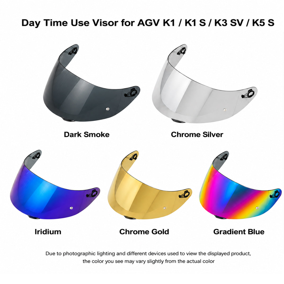 For AGV K1/S K3SV Replacement Visor – Tinted & Spectra Mirror Finishes - Daytime Use Series