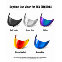 For Original AGV K3 K4 Replacement Visor – Tinted & Spectra Mirror Finishes - Daytime Use Series