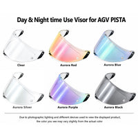 For AGV PISTA GPR GPRR CORSA R RACE 3 Replacement Visor – Light Tint Finishes / Clear - Day & Night Use Series