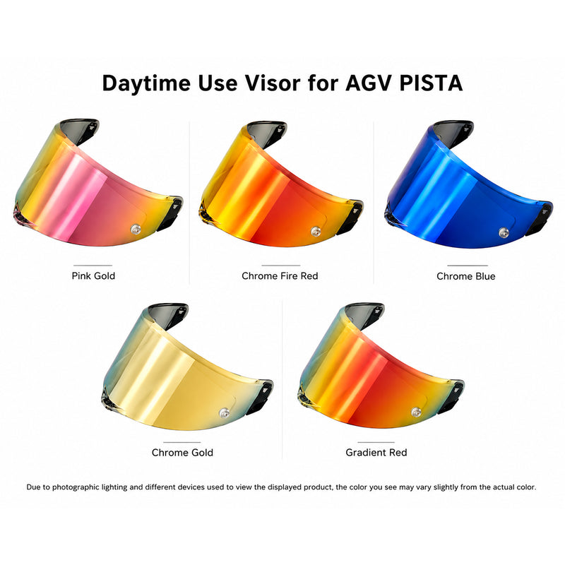 Tinted and Spectra Mirror finish helmet visor for AGV PISTA GPR GPRR CORSA R RACE helmets by MC Motoparts.