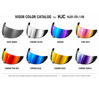 For HJC i70 i10 Replacement Visor (HJ31) – Tinted & Spectra Mirror Finishes - Daytime Use Series