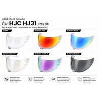 For HJC i70 i10 Replacement Visor (HJ31) – Light Tint Finishes / Clear - Day & Night Use Series