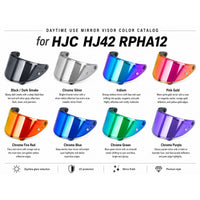 For HJC RPHA 12 / 12N Replacement Visor (HJ42) – Tinted & Spectra Mirror Finishes - Daytime Use Series
