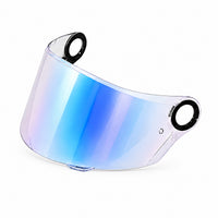 Light tint and clear replacement helmet visor for LS2 FF396, FF358, FF300 helmets by MC Motoparts, suitable for day and night riding.