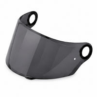 Black tinted helmet visor for LS2 FF396, FF358, FF300 helmets with spectra mirror finish, designed for daytime use by MC Motoparts.
