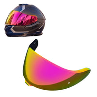 Tinted and spectra mirror finish helmet visor for Shoei Neotec 3 by MC Motoparts, designed for daytime riding.