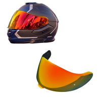 Tinted and Spectra Mirror finish Shoei Neotec 3 helmet visor by MC Motoparts, suitable for daytime riding.