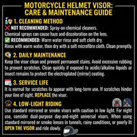 Shoei Neotec 3 helmet visor by MC Motoparts, tinted and Spectra mirror finishes for daytime riding.