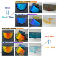 Photochromic helmet visor for Shoei X15 Z8 RF1400 NXR2 X-SPR PRO, tinted finish, MC Motoparts replacement visor, CWR-F2/R.