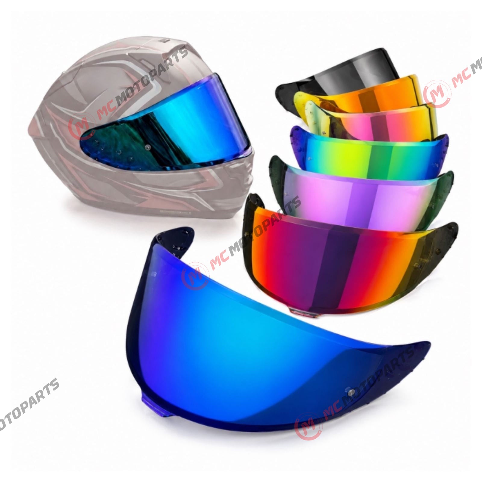 MC Motoparts helmet visor for Shoei X-15 X-Fifteen X-SPR PRO Z8 RF-1400 NXR 2 CWR-F2 helmet, daytime use, clear protective shield.