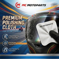 [Helmet Visor Cleaning Cloth] Premium Microfiber Polishing Cloth, Lint-Free (2 Pcs)